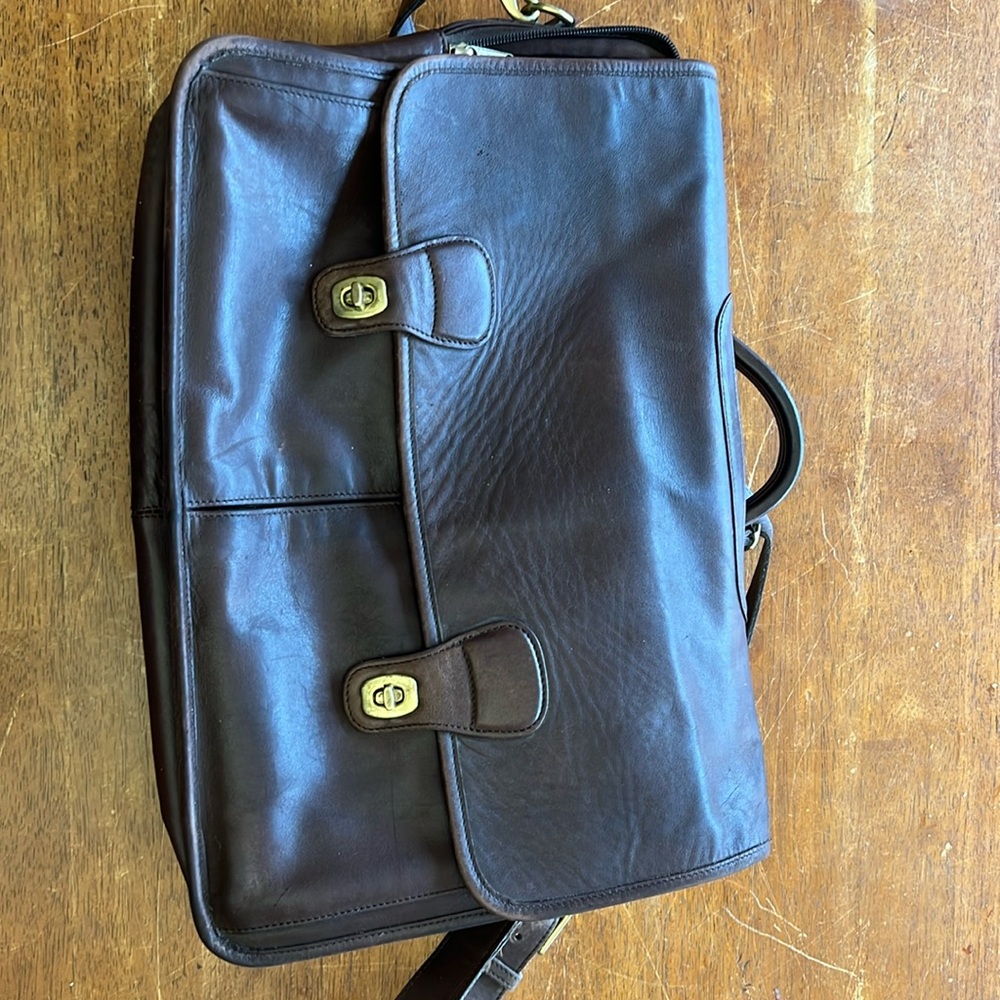 Coach briefcase. Circa 2000. Shoulder strap and luggage tag included.